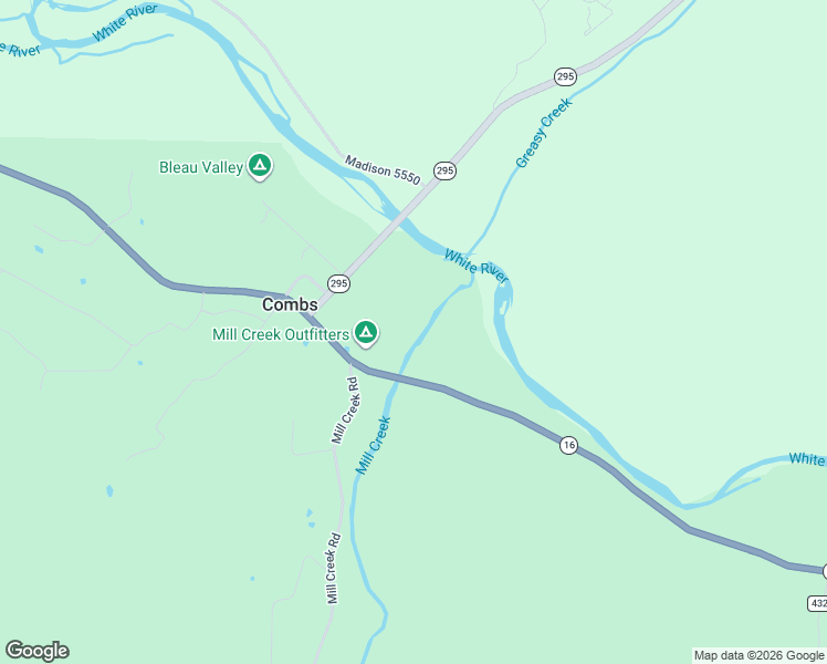 map of restaurants, bars, coffee shops, grocery stores, and more near 10682 Arkansas 16 in Combs