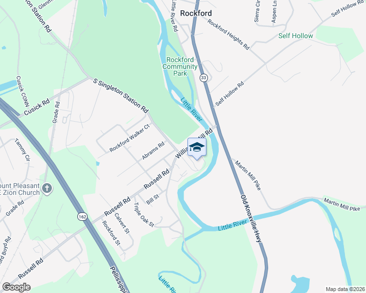 map of restaurants, bars, coffee shops, grocery stores, and more near 3727 Williams Mill Road in Rockford
