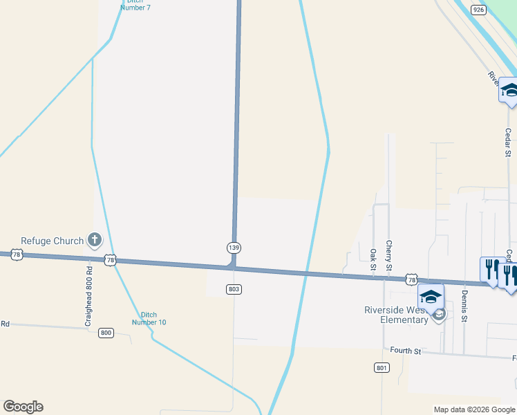 map of restaurants, bars, coffee shops, grocery stores, and more near 124 Arkansas 135 in Lake City
