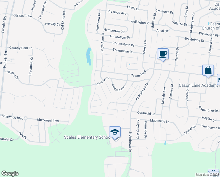 map of restaurants, bars, coffee shops, grocery stores, and more near 1929 Falsetto Lane in Murfreesboro
