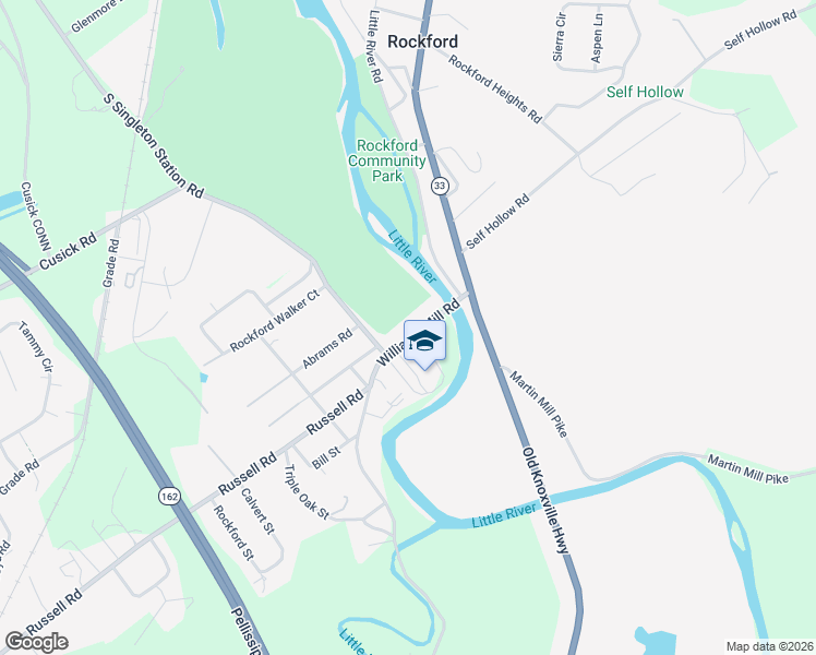 map of restaurants, bars, coffee shops, grocery stores, and more near 3727 Williams Mill Road in Rockford