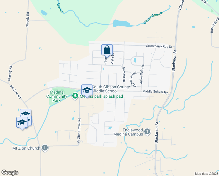 map of restaurants, bars, coffee shops, grocery stores, and more near 252 Heritage Square in Medina