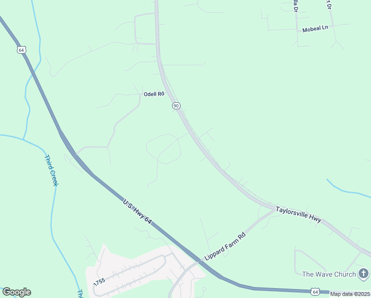 map of restaurants, bars, coffee shops, grocery stores, and more near 111 South Mor Vue Loop in Statesville