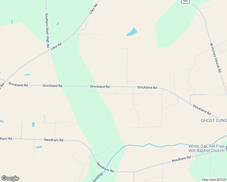 map of restaurants, bars, coffee shops, grocery stores, and more near 4151 Strickland Road in Bailey