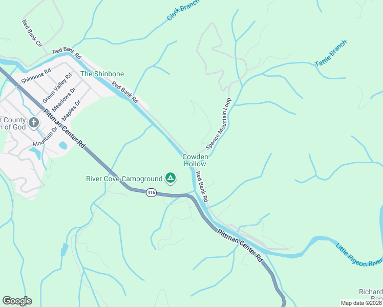 map of restaurants, bars, coffee shops, grocery stores, and more near 2005 Red Bank Road in Sevierville