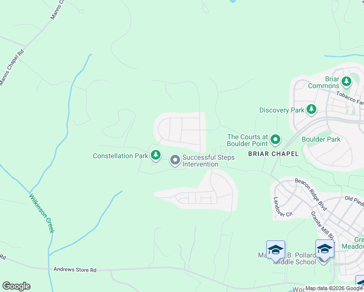 map of restaurants, bars, coffee shops, grocery stores, and more near 119 Abercorn Circle in Chapel Hill