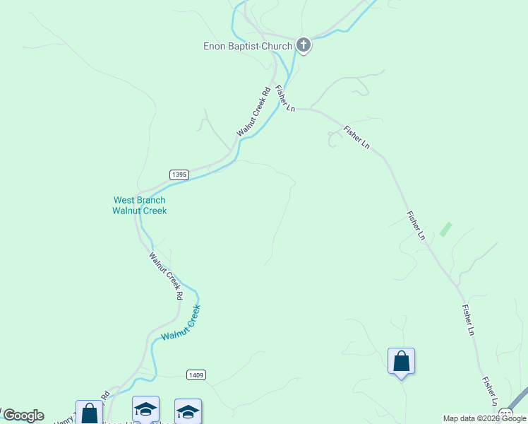 map of restaurants, bars, coffee shops, grocery stores, and more near 2200 Walnut Creek Road in Marshall