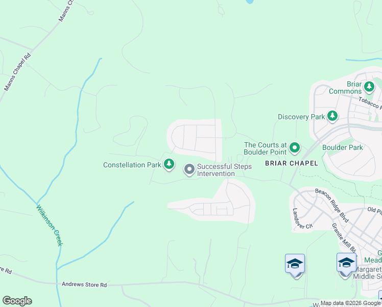 map of restaurants, bars, coffee shops, grocery stores, and more near 119 Abercorn Circle in Chapel Hill