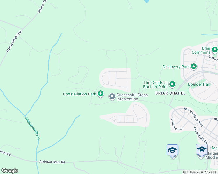 map of restaurants, bars, coffee shops, grocery stores, and more near 119 Abercorn Circle in Chapel Hill
