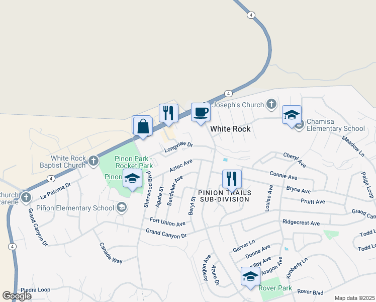map of restaurants, bars, coffee shops, grocery stores, and more near 15 Village Place in White Rock