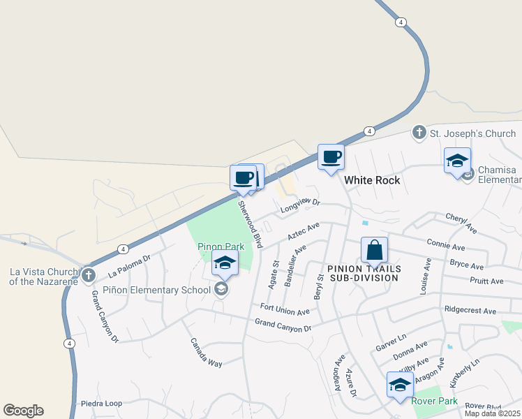 map of restaurants, bars, coffee shops, grocery stores, and more near 31 Sherwood Boulevard in White Rock