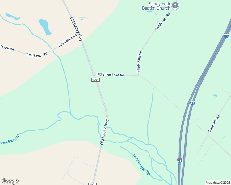map of restaurants, bars, coffee shops, grocery stores, and more near Old Silver Lake Road in Nash County