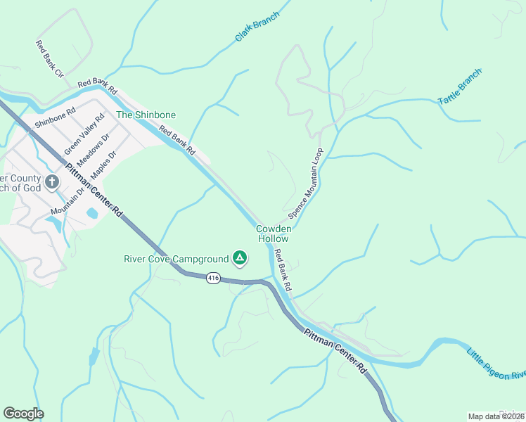 map of restaurants, bars, coffee shops, grocery stores, and more near 2005 Red Bank Road in Sevierville