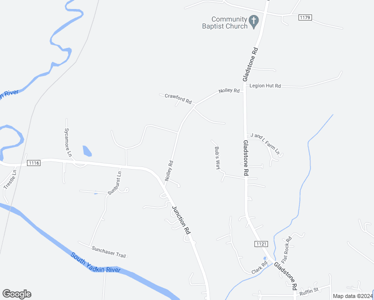 map of restaurants, bars, coffee shops, grocery stores, and more near 291 Nolley Road in Mocksville
