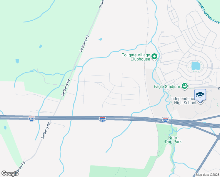 map of restaurants, bars, coffee shops, grocery stores, and more near 1824 Sedberry Road in Franklin