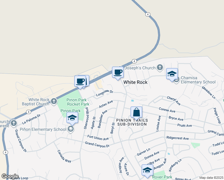 map of restaurants, bars, coffee shops, grocery stores, and more near 15 Village Place in White Rock
