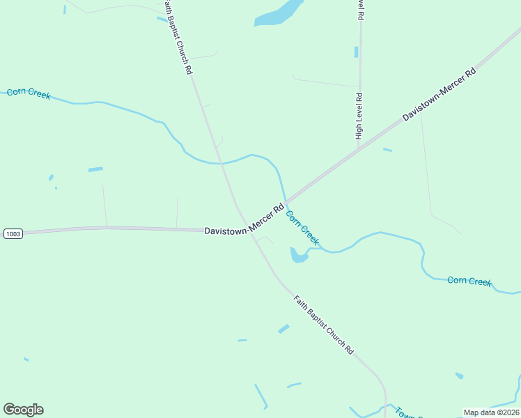 map of restaurants, bars, coffee shops, grocery stores, and more near 7584-7732 Davistown-Mercer Road in Pinetops