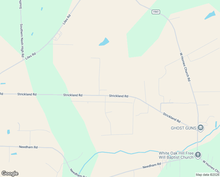 map of restaurants, bars, coffee shops, grocery stores, and more near 4084 Strickland Road in Bailey