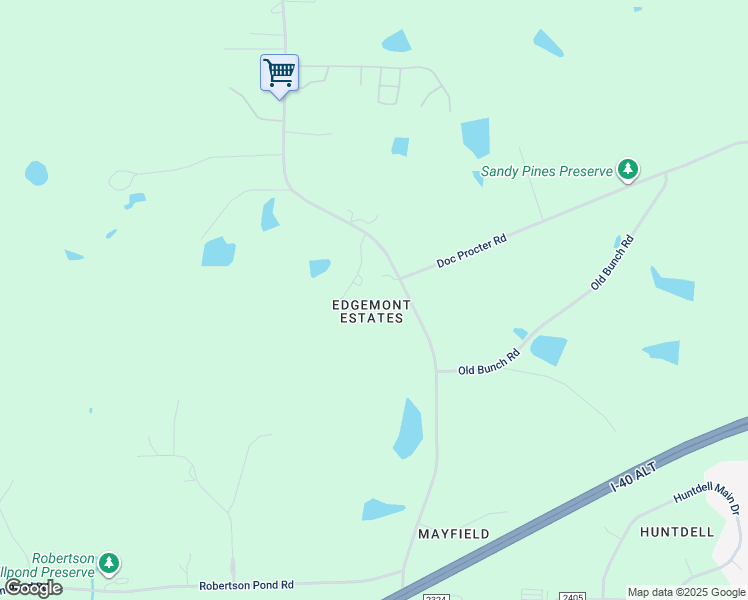 map of restaurants, bars, coffee shops, grocery stores, and more near 1704 Perry Grove Lane in Wendell