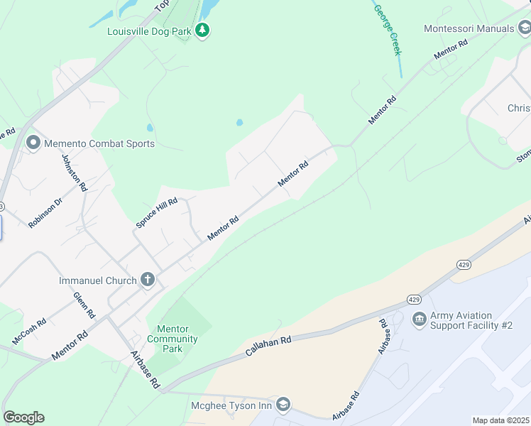 map of restaurants, bars, coffee shops, grocery stores, and more near 2217 Mentor Road in Louisville
