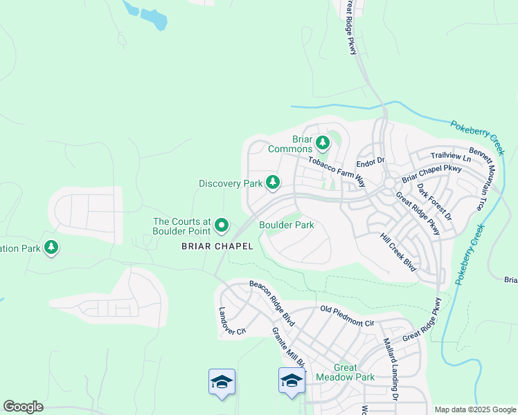 map of restaurants, bars, coffee shops, grocery stores, and more near 2508 Briar Chapel Parkway in Chapel Hill
