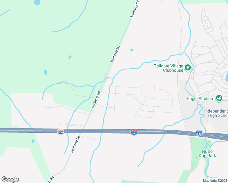 map of restaurants, bars, coffee shops, grocery stores, and more near 1821 Sedberry Road in Franklin