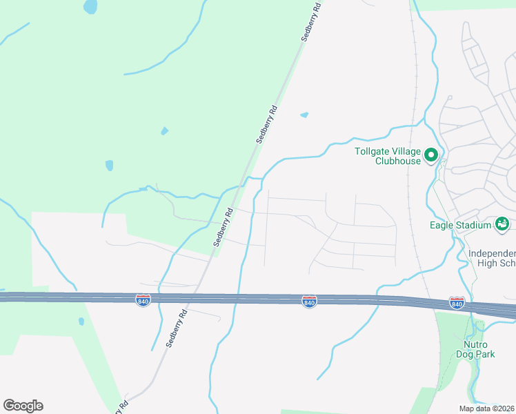 map of restaurants, bars, coffee shops, grocery stores, and more near 1821 Sedberry Road in Franklin