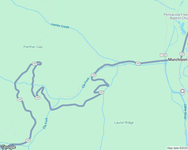 map of restaurants, bars, coffee shops, grocery stores, and more near North Carolina 197 in Burnsville