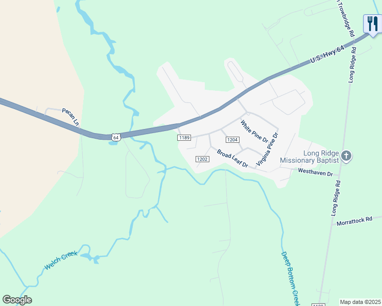 map of restaurants, bars, coffee shops, grocery stores, and more near Short Leaf Lane in Plymouth
