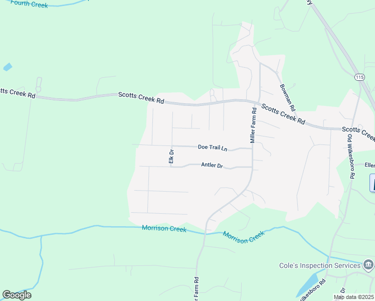 map of restaurants, bars, coffee shops, grocery stores, and more near 179 Doe Trail Lane in Statesville