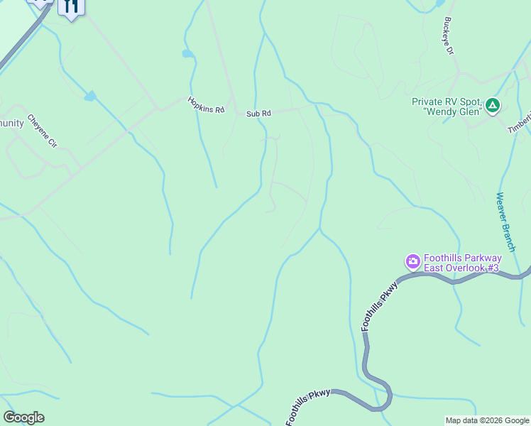 map of restaurants, bars, coffee shops, grocery stores, and more near 3396 Laurelwood Way in Cosby