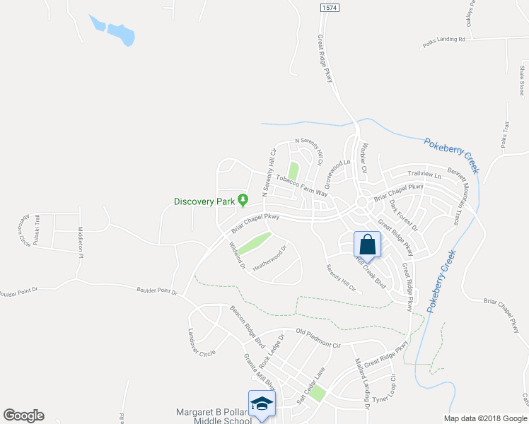 map of restaurants, bars, coffee shops, grocery stores, and more near 2480 Briar Chapel Parkway in Chapel Hill