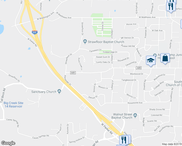map of restaurants, bars, coffee shops, grocery stores, and more near 2247 West Nettleton Avenue in Jonesboro