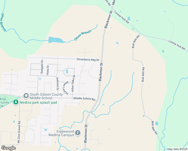 map of restaurants, bars, coffee shops, grocery stores, and more near 26 Oak Tree Drive in Medina