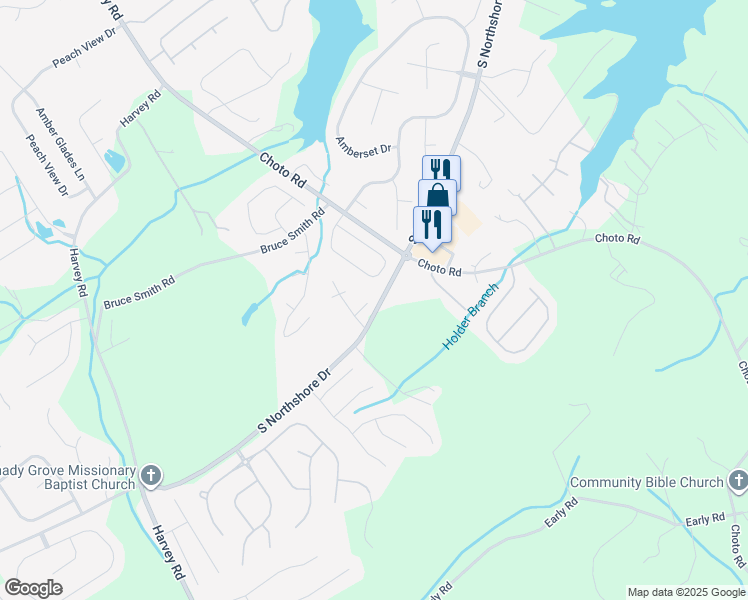 map of restaurants, bars, coffee shops, grocery stores, and more near 12412 Cypress Grove Lane in Knoxville