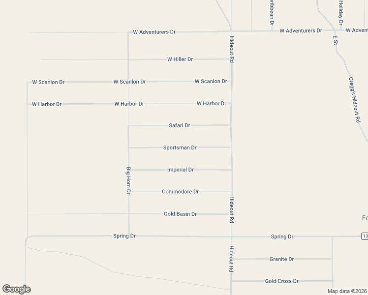 map of restaurants, bars, coffee shops, grocery stores, and more near Sportsman Drive in Mohave County