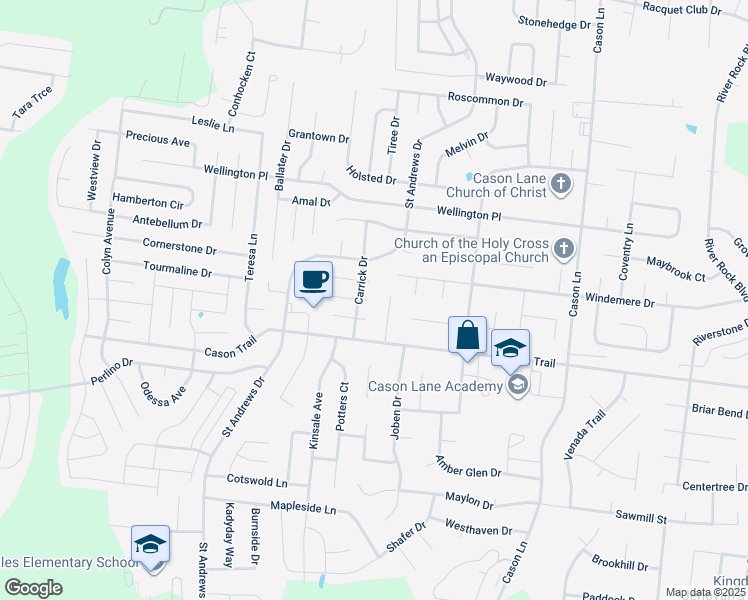 map of restaurants, bars, coffee shops, grocery stores, and more near 3046 Sherborne Court in Murfreesboro