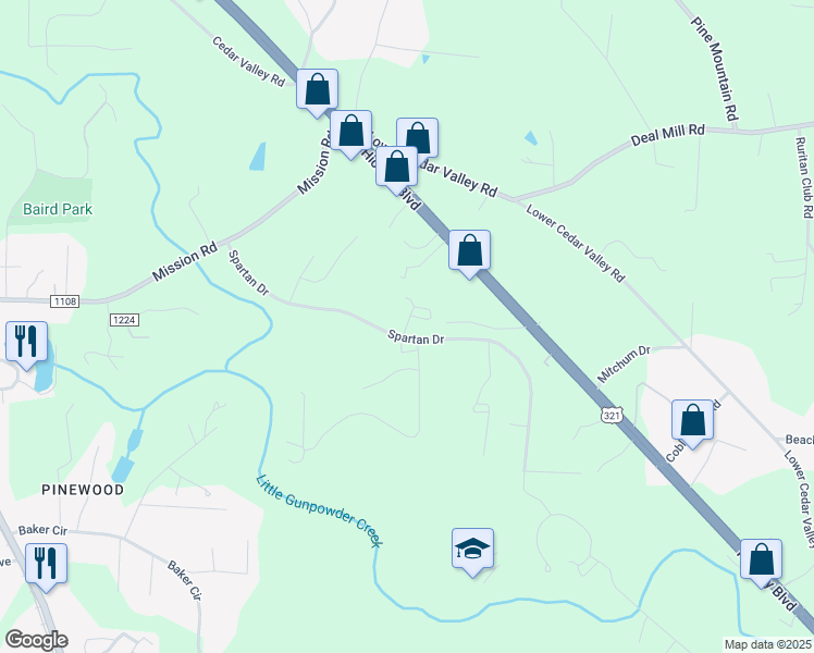 map of restaurants, bars, coffee shops, grocery stores, and more near 4200 South Caldwell Mobile Home Park in Hudson