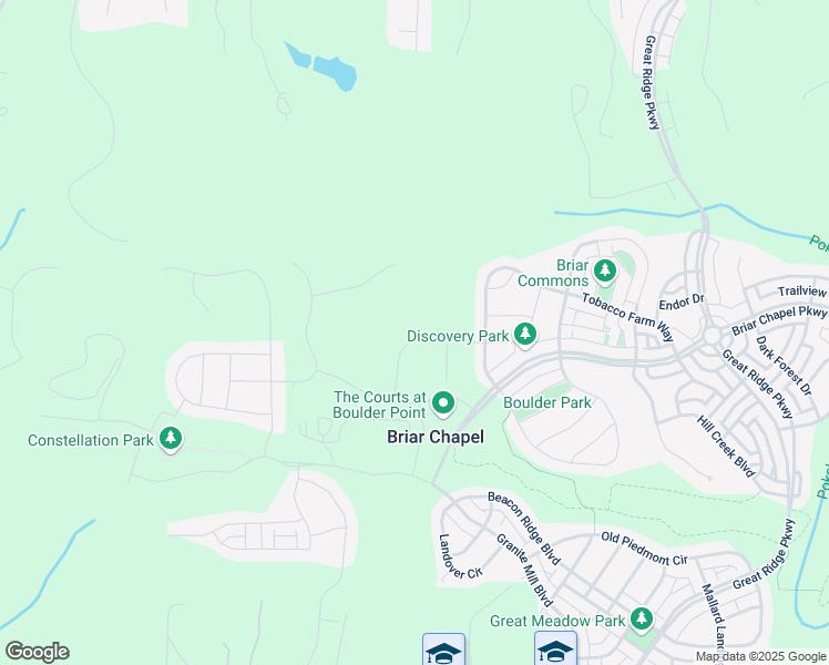 map of restaurants, bars, coffee shops, grocery stores, and more near 370 Cliffdale Road in Chapel Hill