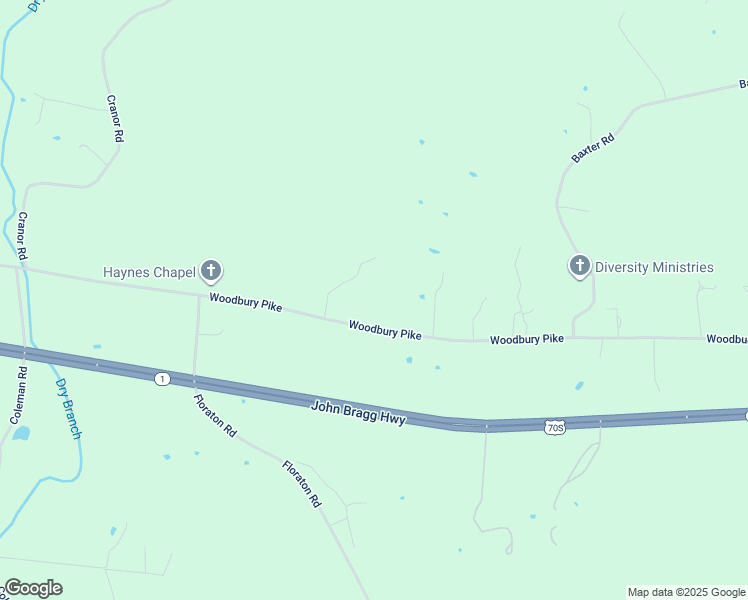 map of restaurants, bars, coffee shops, grocery stores, and more near 6293 Woodbury Pike in Murfreesboro
