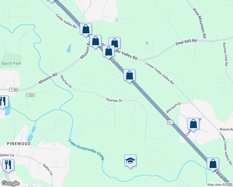 map of restaurants, bars, coffee shops, grocery stores, and more near 4200 South Caldwell Mobile Home Park in Hudson