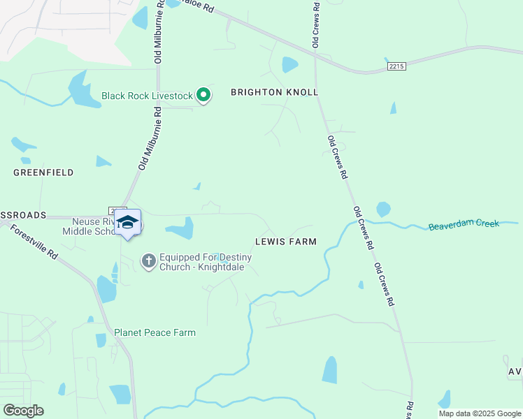 map of restaurants, bars, coffee shops, grocery stores, and more near 4225 Old Lewis Farm Road in Raleigh