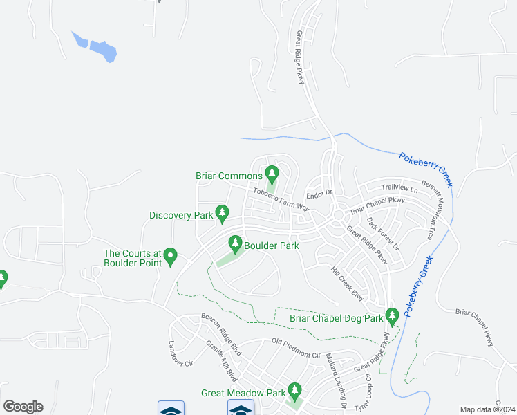 map of restaurants, bars, coffee shops, grocery stores, and more near 53 Summersweet Lane in Chapel Hill