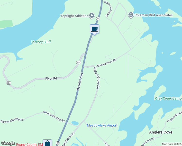 map of restaurants, bars, coffee shops, grocery stores, and more near 210 Walnut Grove Road in Kingston