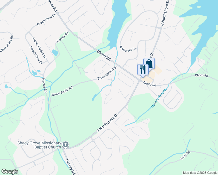 map of restaurants, bars, coffee shops, grocery stores, and more near 12613 Hickoryborough Lane in Knoxville