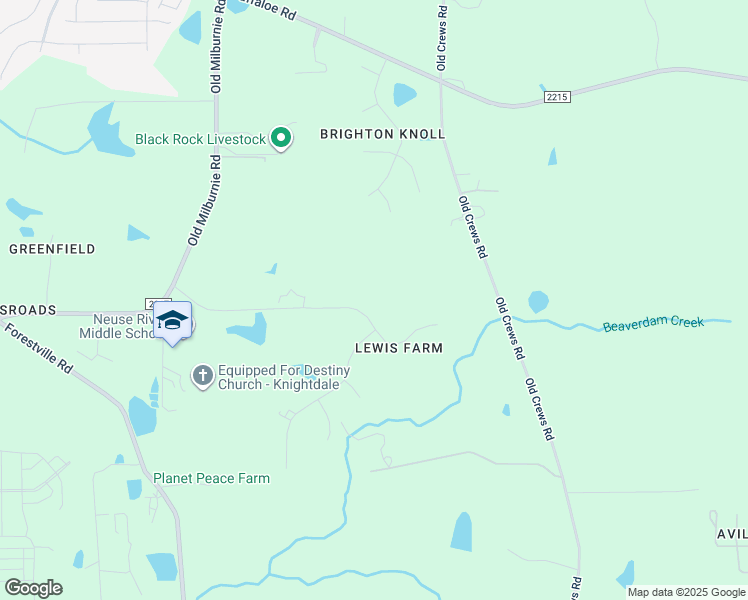 map of restaurants, bars, coffee shops, grocery stores, and more near 4225 Old Lewis Farm Road in Raleigh