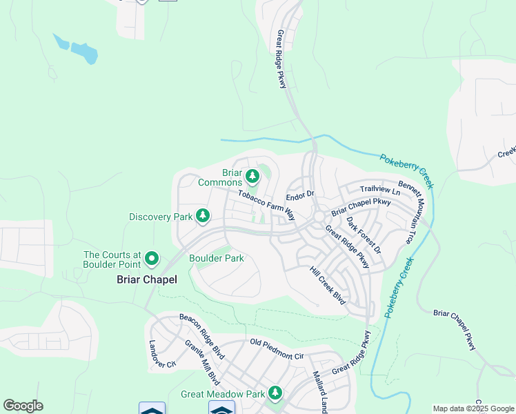 map of restaurants, bars, coffee shops, grocery stores, and more near 38 Owen Towne Road in Chapel Hill