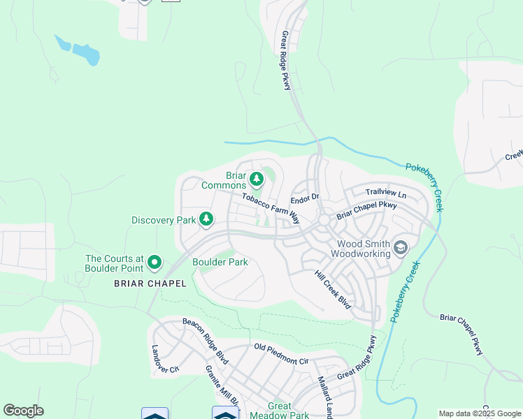 map of restaurants, bars, coffee shops, grocery stores, and more near 44 Owen Towne Road in Chapel Hill
