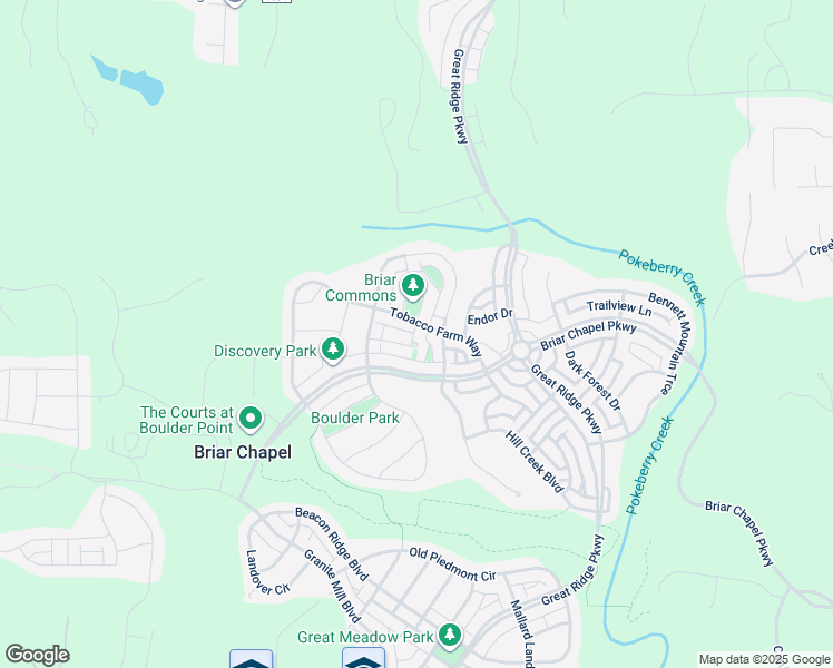 map of restaurants, bars, coffee shops, grocery stores, and more near 38 Owen Towne Road in Chapel Hill