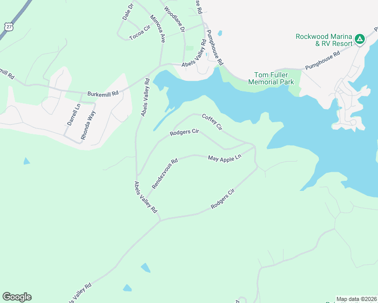 map of restaurants, bars, coffee shops, grocery stores, and more near 186 Rendezvous Road in Rockwood